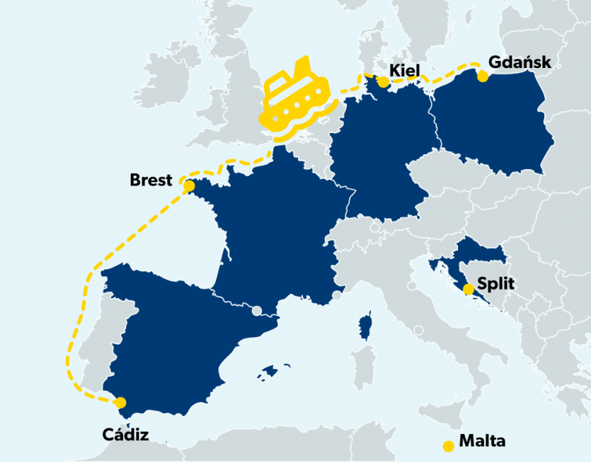 mapa rejsu