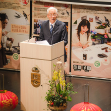 Ceremonia otwarcia gali 10-lecia IK UG (na zdjęciu Rektor Uniwersytetu Chińskiej Akademii Nauk Społecznych, prof. Zhang Zhengwen), fot. Dawid Kopaniszyn