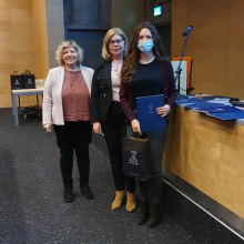 Receiving the Award at a Faculty Council Meeting