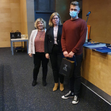 Receiving the Award at a Faculty Council Meeting