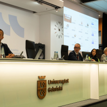 Od lewej Prorektor prof. Paweł Antonowicz, Rektor prof. Piotr Stepnowski, Prorektor prof. Ewa Szymczak i Prorektor prof. Urszula Patocka - Sigłowy