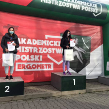 Dominika Kolterman na podium.