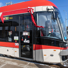 Uroczystość nadania tramwajowi imienia prof. Janusza Sokołowskiego