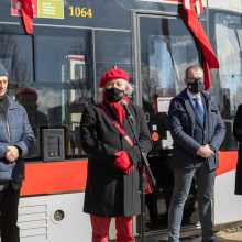 Uroczystość nadania tramwajowi imienia prof. Janusza Sokołowskiego