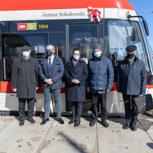 Uroczystość nadania tramwajowi imienia prof. Janusza Sokołowskiego