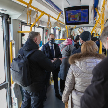 Uroczystość nadania tramwajowi imienia prof. Janusza Sokołowskiego