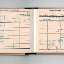 Indeks pierwszego studenta Uniwersytetu Gdańskiego 