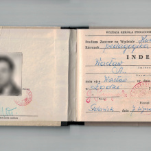 Indeks pierwszego studenta Uniwersytetu Gdańskiego 