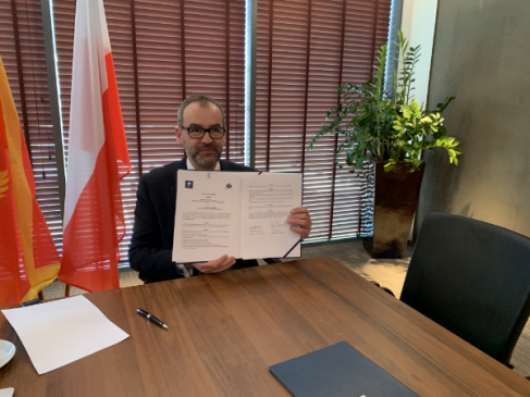 Rektor UG podczas spotkania online z Czarnogórą