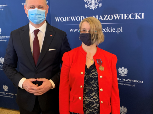 Justyna Rogowska z Wojewodą Mazowieckim