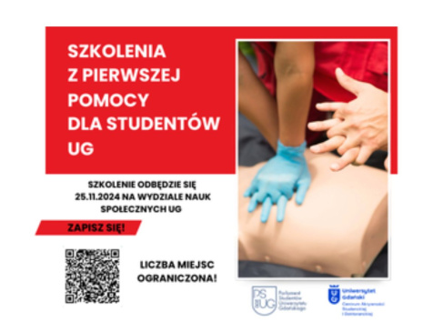 Kafel szkolenia z pierwszej pomocy dla studentów UG