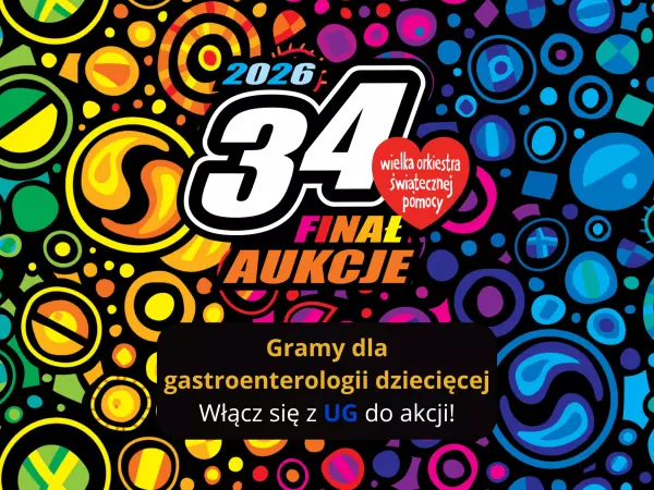 Grafika z kolorowym motywem graficznym 34. Finału WOŚP